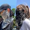 Summer Sunscreen Face Mask Neck Tube Scarf Sun UV Wind Protection Chiffon Scarf Dustproof Cycling Motorcycle Running Ear Hangers
