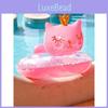 Cartoon Cat Shape Thickened Kids Inflatable Swim Ring For Toddlers With Sponge Bottom Pvc Material Ages 2-4