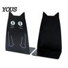 Non-slip Bookend 1 Pair Metal Cat Book Ends, Cute Bookends for Shelves, Decorative Heavy Duty Support Stopper Home Office Desk Bookshelf Decor