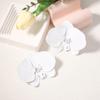 Summer new dopamine color exaggerated butterfly big flower elegant stud earrings, versatile fashion women's models