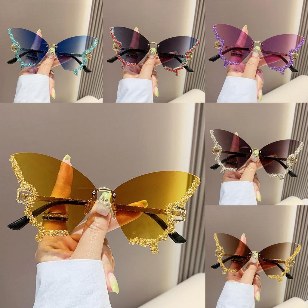 Rhinestone Butterfly Unique Sunglasses Womens Fashion Shades Personality