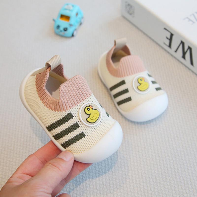 

Baby Toddler Shoes Spring and Summer Children s Soft Sole Non-slip Baby Thin Socks Small Children s Shoes Flying Knitted Shoes 21-16.5cm коричневый