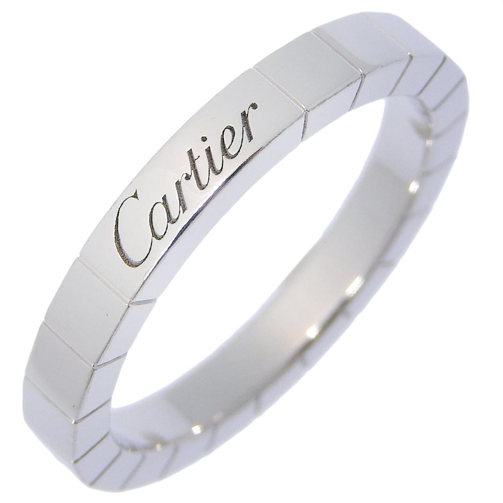 

CARTIER Lanieres Ring K18 white gold/diamond #8.0(US Size) 6.7g unisex Used