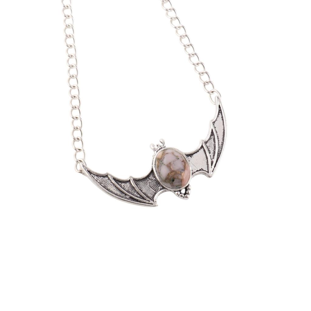 Pierre Précieuse Opale Rose Naturelle Turquoise Bijoux Argent Sterling 925 Son Pendentif 1" CP-33-37