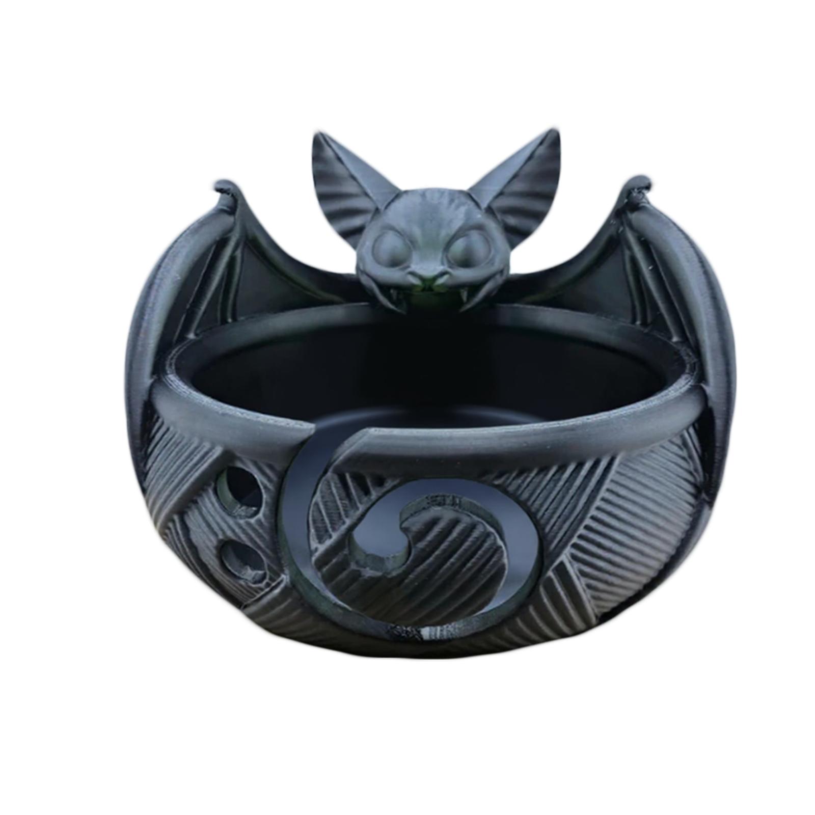 

Yarn Bowl Yarn Storage High Quality Knitting Or Crochet Bowl Cute Halloween Scary Goth Yarn Organizer One Size чёрный