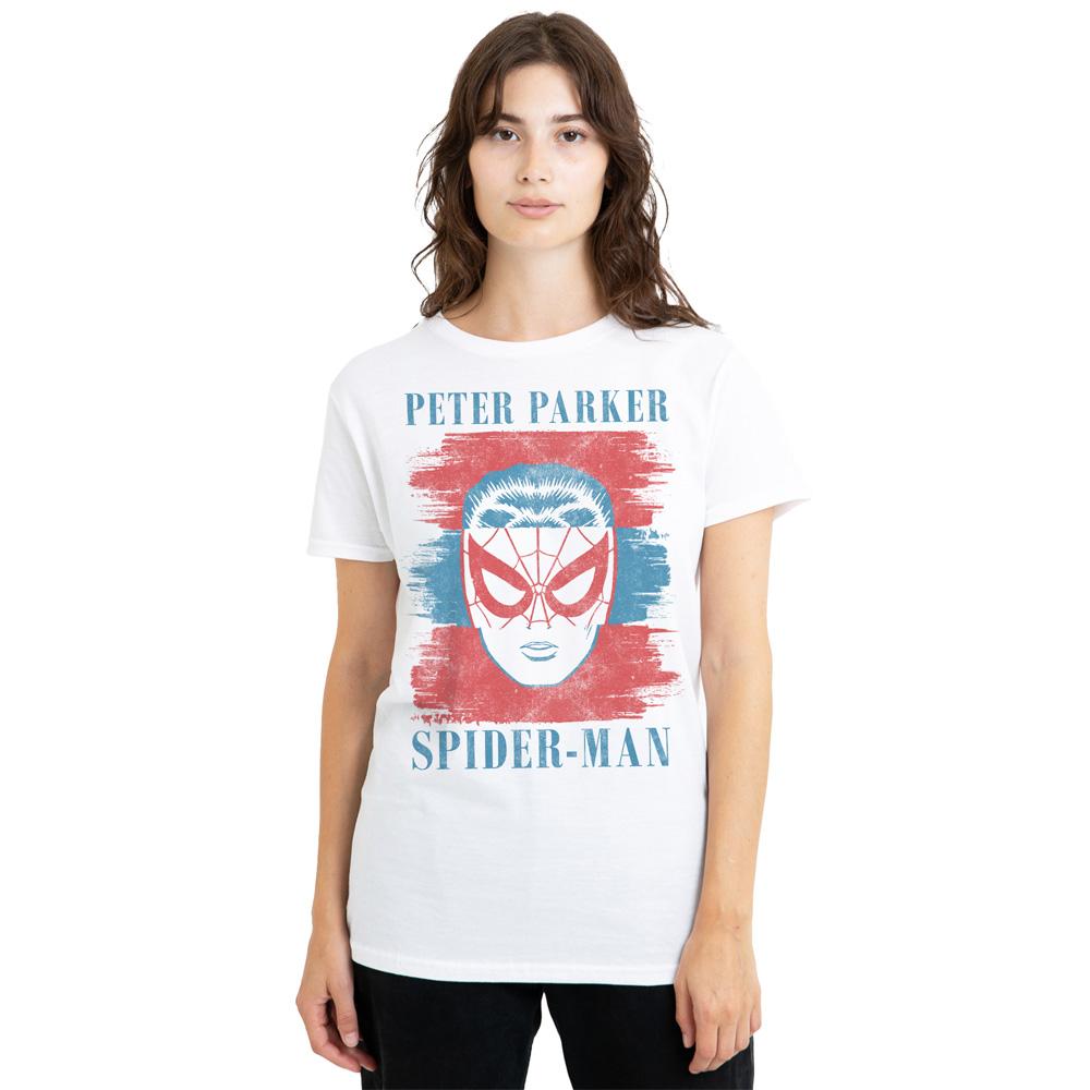 Spider-Man Womens/Ladies Peter Parker Stripe T-Shirt
