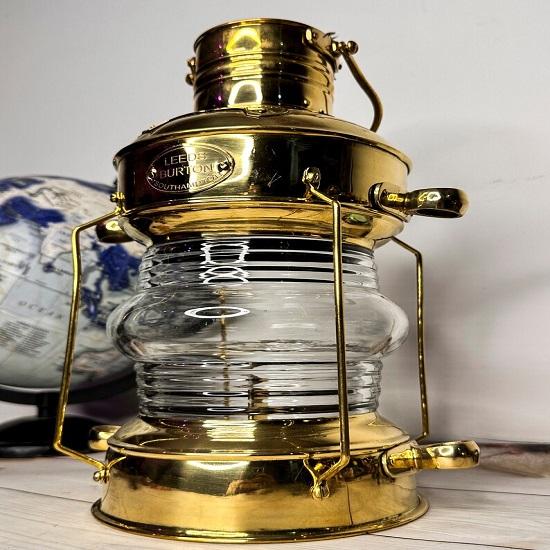 Brass Copper Anchor Oil Lamp Leeds Burton Nautical Maritime  Lantern Rustic  Home Decor Gifts