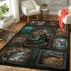 Prehistoric Dinosaur Gallery Pattern Rug Floor Mat for Living Room or Bedroom Soft and Comfortable Carpet a Gift for Birthday and Holiday.