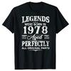Novinka Vintage Vyrobeno v roce 1978 46. 46 let staré Tričko Streetwear Krátký rukáv Narozeninové dárky Letní styl Tričko Pánské oblečení