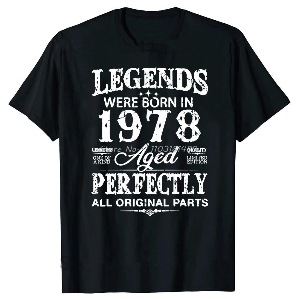 Novinka Vintage Vyrobeno v roce 1978 46. 46 let staré Tričko Streetwear Krátký rukáv Narozeninové dárky Letní styl Tričko Pánské oblečení