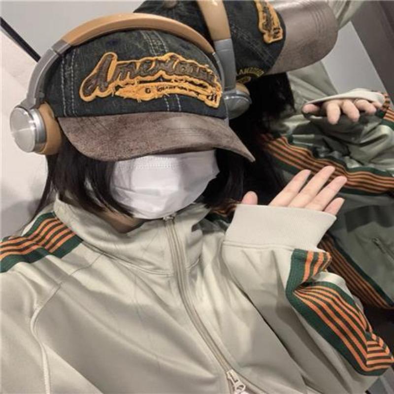 

Американский стиль, Ретро буквы, Винтажная кепка-утка, Универсальная для пар, Солнцезащитная шляпа, Большой обхват головы, Маленькое лицо, Ковбойская бейсболка, Женская Adjustable темно-зеленого