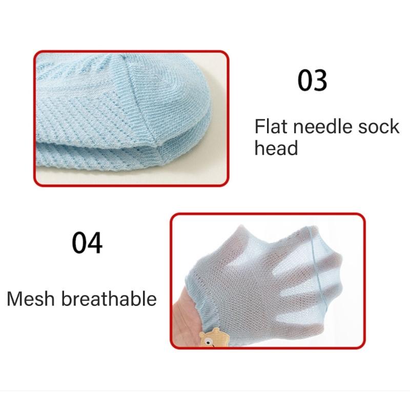1 para niemowlęcych skarpetek do kostek z wzorem kreskówkowym Obuwie Skarpety unisex do codziennego chodzenia Chłopcy Dziewczynki
