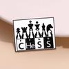 Chess Pieces Enamel Brooch & Periodic Table Badge Collection
