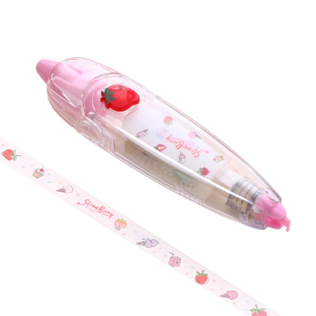 Kawaii Correction Belt Tape Lace Notebook Diary Decoration Pen Cartoon Floral Sticker Tape Pen Funny Kid Stationery For Children