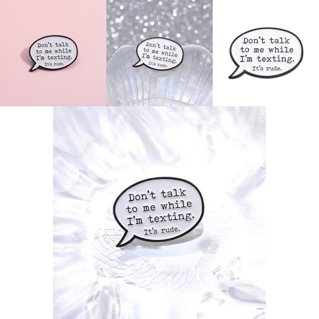 Brooch Contemporary Alloy With Distinctive Text Design Perfect For Statement Jewelry 2024 Spring