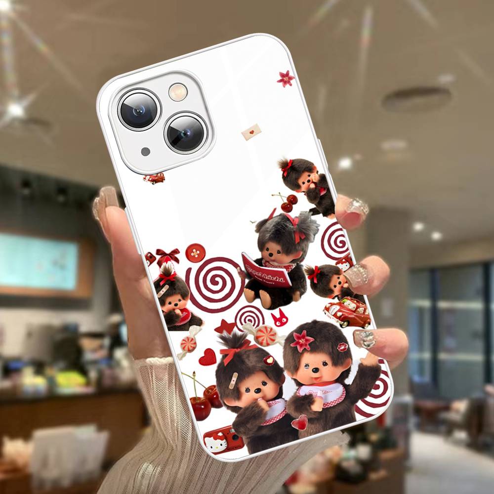Cute M-monchhichis-s Tempered Glass For Iphone 14 13 12 11 Pro Mini XS MAX 14Plus X XS XR Cover