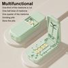 Portable Pill Cutter with Storage Compartment 2-In-1 Multi-purpose 1/2 1/3 1/4 Pill Splitter Cutting Tools Capsule Tablet Storage Container Organizer