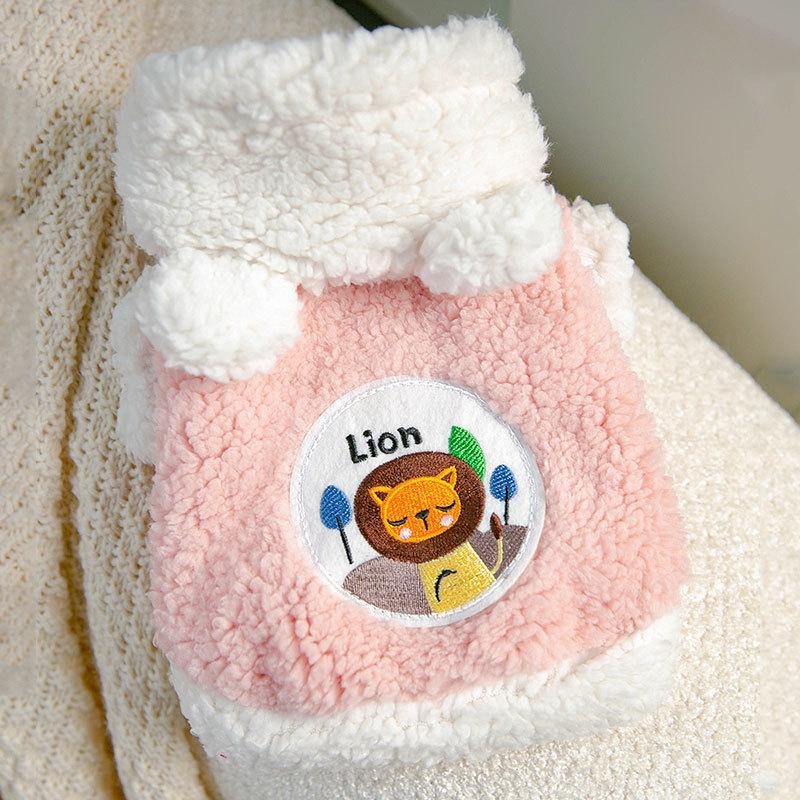 

Autumn and winter dog clothes two feet comfortable cotton lint warm hooded teddy bear small dog pet winter dog clothing XL (recommended weight 11-7.5kg)