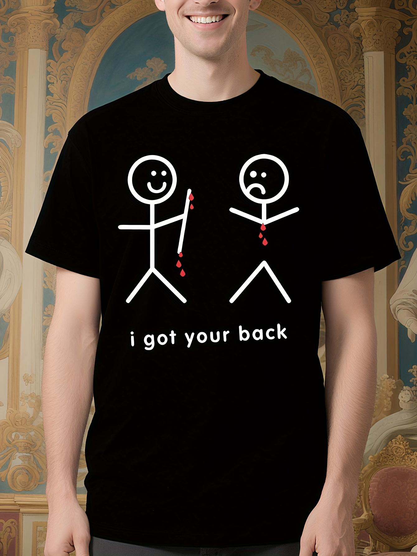 Funny Horror Movie Graphic Tshirt - I Got Your Back Novel... L