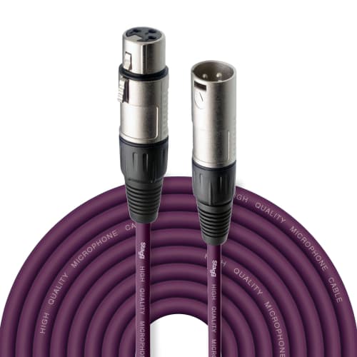 Stagg SMC10 CPP 10m XLR to XLR Microphone Cable, Purple