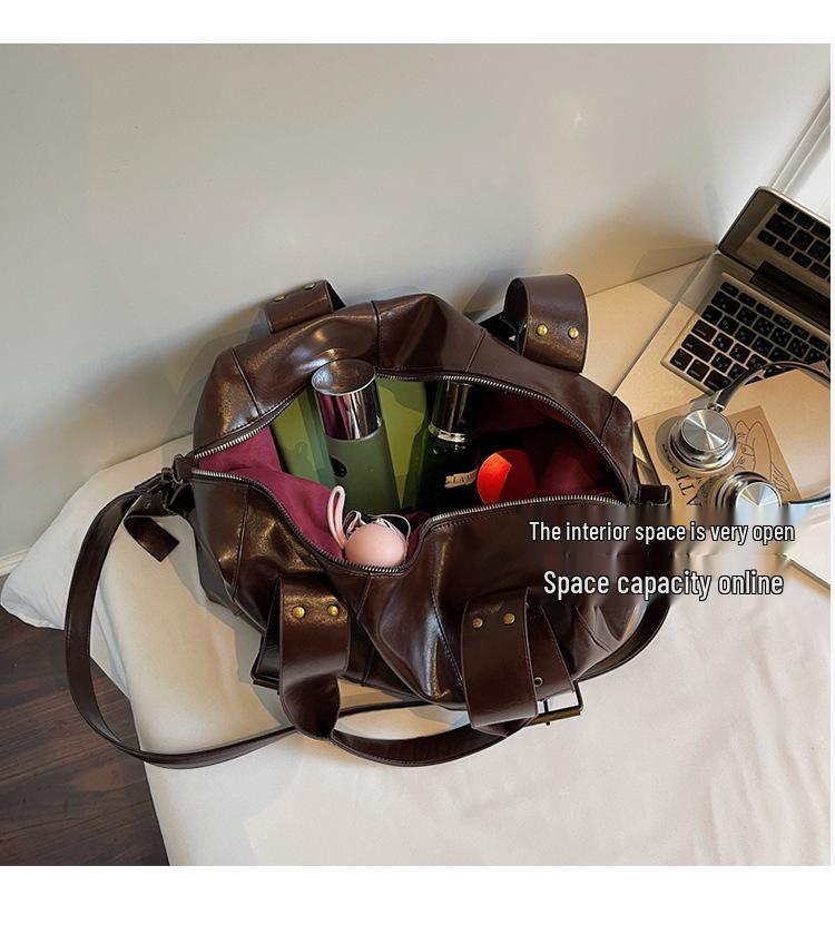 Women's Large Capacity PU Leather Crossbody Shoulder Bag - Versatile and Casual for Outdoor and Commuter Use