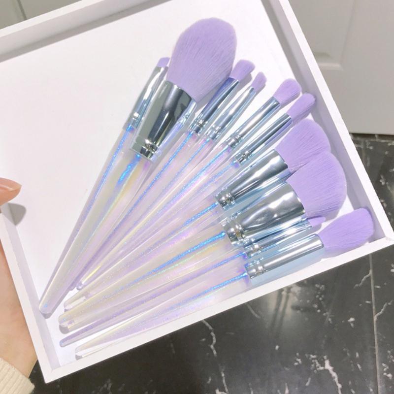 10 Pcs/set Fashion Makeup Brushes Sets Eye Shadow Powder Foundation Highlighter Eyebrow Brush Professional Tool