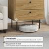 Commode - HOMCOM - 4 tiroirs - pieds en acier, coins arrondis - panneau de particules et MDF - 60 x 39 x 91,5 cm - chêne