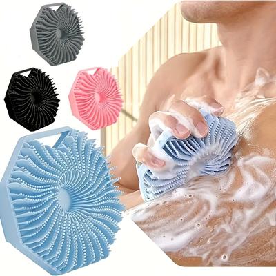 Silikon-Polygon-Körperwäscher-Badebürste, tragbare Bademassage-Reinigungsbürste, Badewerkzeuge.