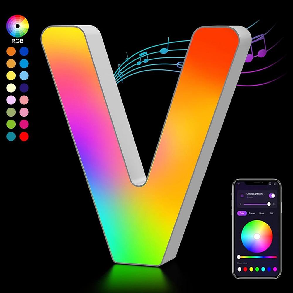 Name Letter Alphabet Light Smart Number Lamp MeRGBW App LED Letters Light Game