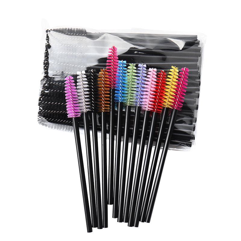 50-Pack Disposable Spiral Mascara Wands & Eyebrow Brushes