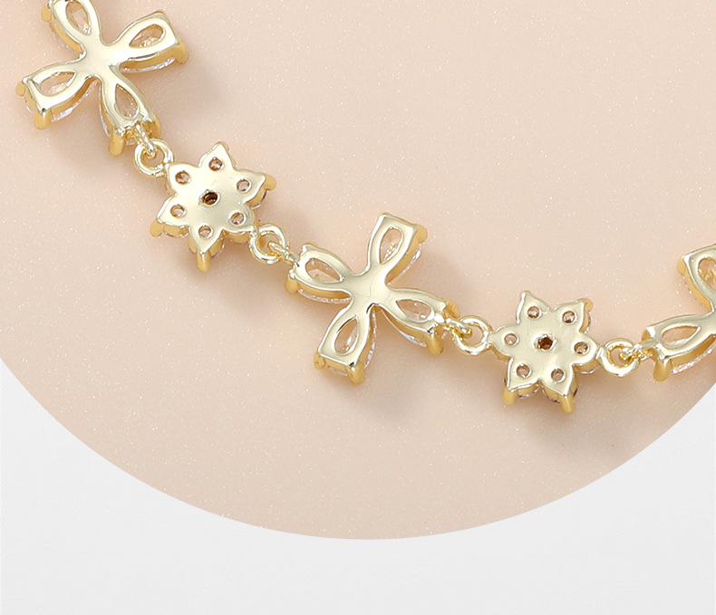 Elegante Braccialetto con Coulisse in Zirconi Europei e Americani - Accessorio Lucido in Lega di Rame da Donna