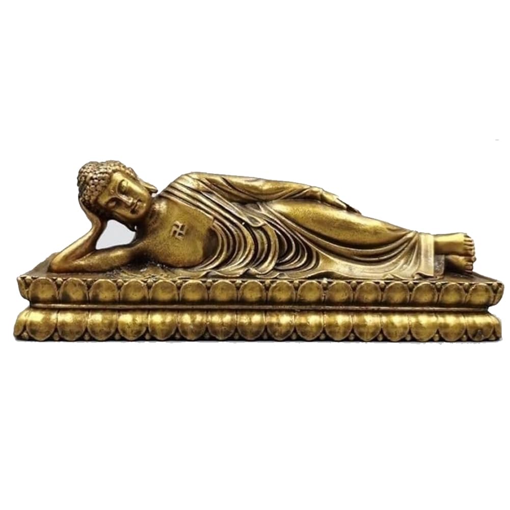 

Brass Buddha statue, reclining Buddha, Nirvana statue, Buddha statue