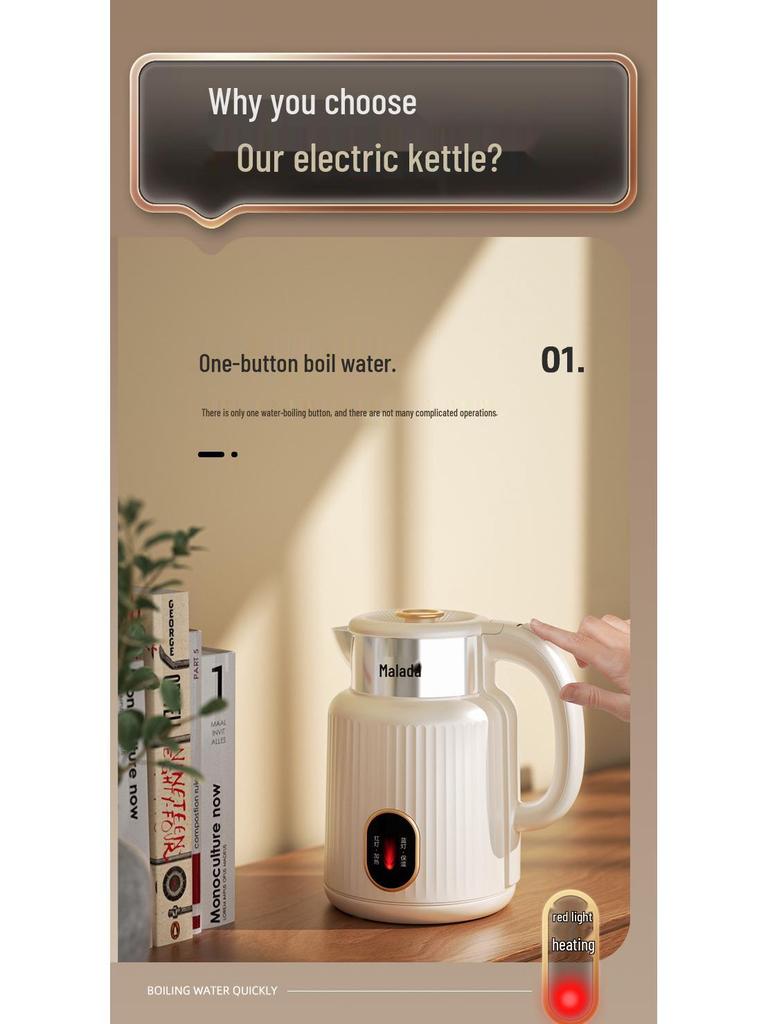Wanlida Large Capacity Stainless Steel Electric Kettle with Auto Shut-Off 