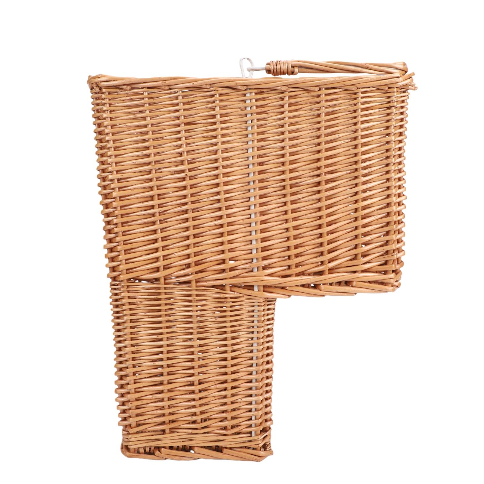 Stair Basket Stair Woven Basket with Handle Multifunctional Large Capacity Stairstep Storage Organizer for Snacks Books Shoes