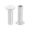 50 peças Rebites Semi-Tubulares Laurer 5mm x 16mm Alumínio Cabeça Plana Redonda Semi