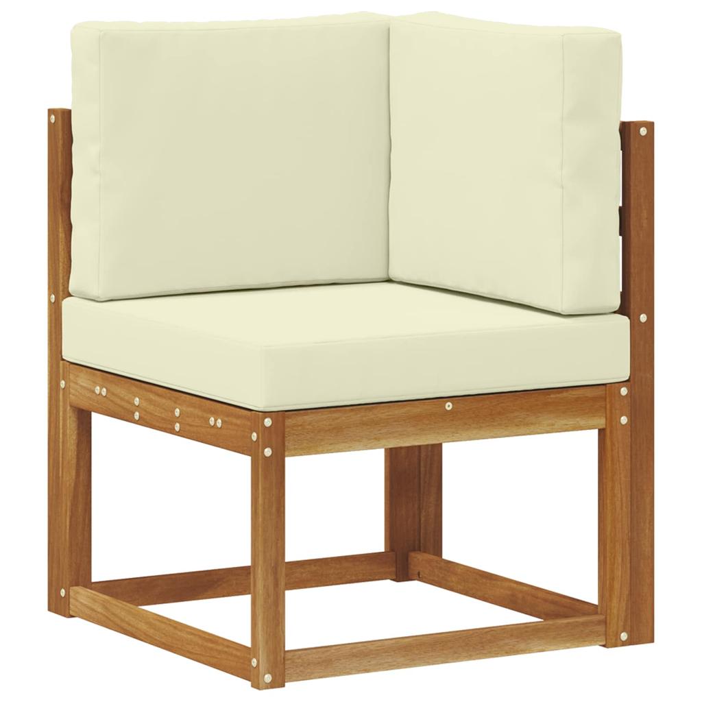 Outdoor Sofa Set with Cushions 7 pcs Natural and Cream