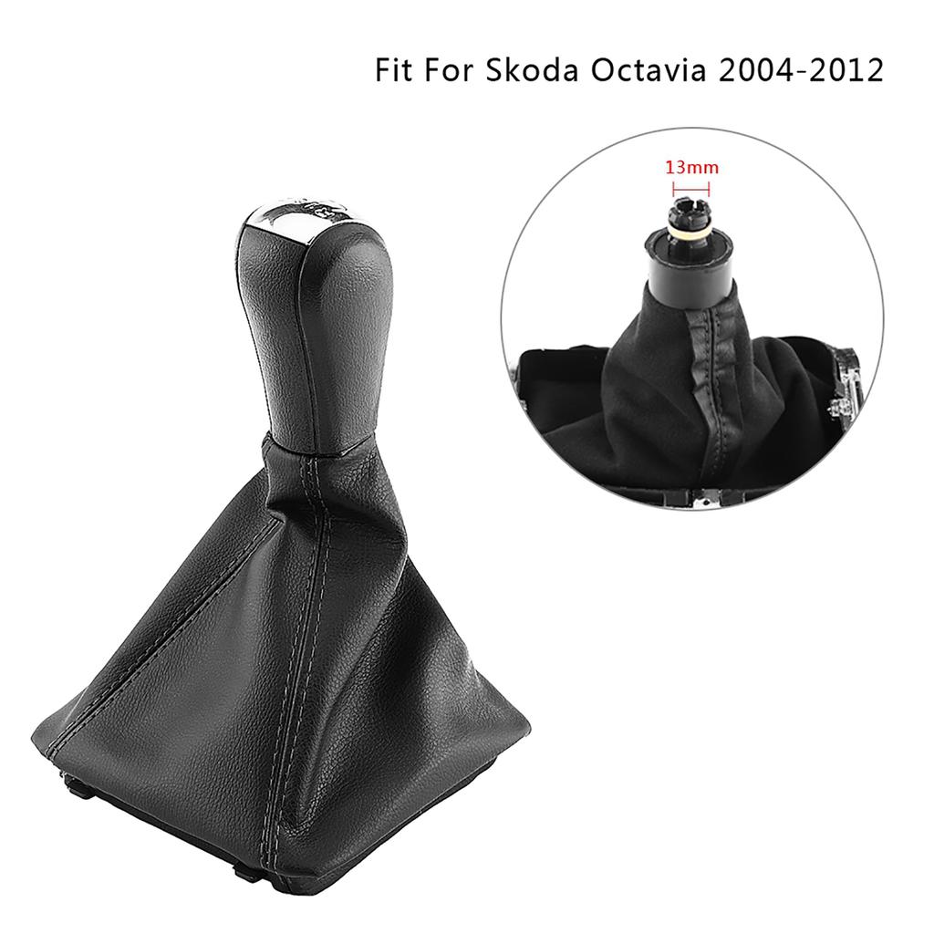 5-biegowa Gałka Zmiany Biegów Samochodowych Zestaw Osłony Dźwigni Zmiany Biegów Do Octavia 2004‑2012