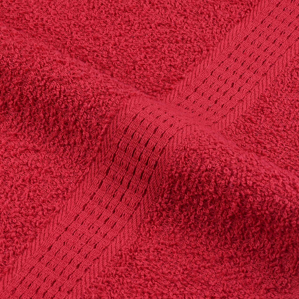 Vidaxl Ręczniki, 4 Szt., Czerwone, 100X200 Cm, Bawełna 100%