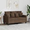 Vidaxl 2-Seater Sofa, Brown, 120 Cm, Upholstered In Fabric