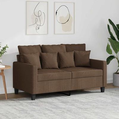 Vidaxl 2-Seater Sofa, Brown, 120 Cm, Upholstered In Fabric