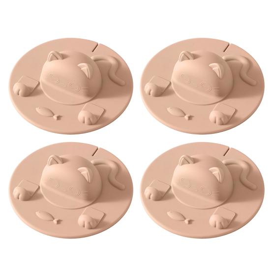 Cartoon Silicone Cup Covers Cute Tea Bag Mug Topper Food Grade Heat-Resistant Mugs Cover Multi-Function Fun Animal Cup Lid with Phone Stand & Tea Bag