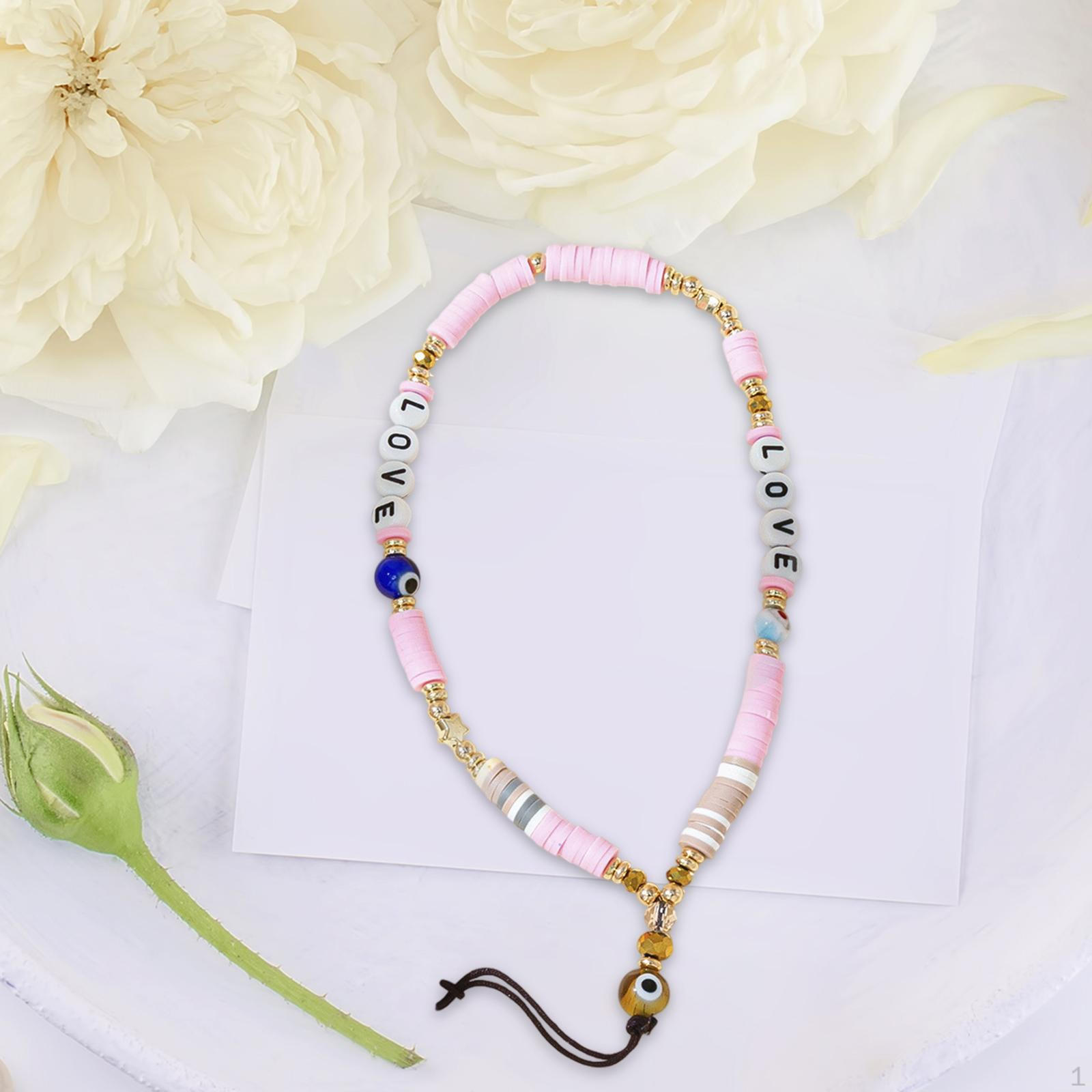 

Бусины телефон цепочка ремешок подвеска шнурок модный аксессуар милый запястье Pink