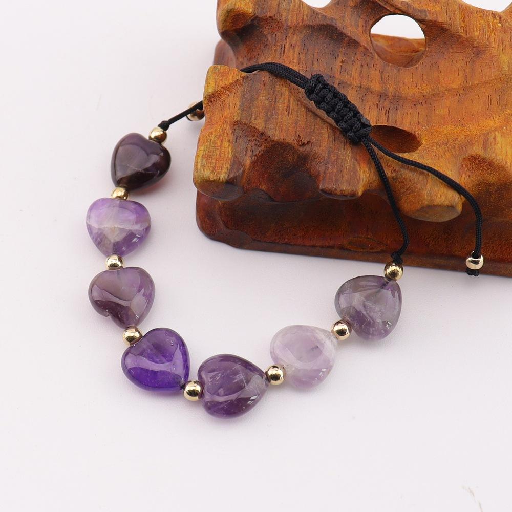 Natural Stone Crystal Colorful Braided Bracelet Chakra Natural Crystal Yoga Love Braided Bracelet B109