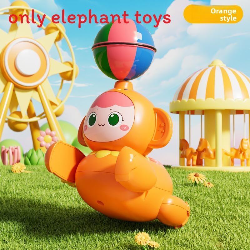 

Rotating Top Ball Acrobatics Elephant Can Blow Sound Wind Up Toy For Toddlers