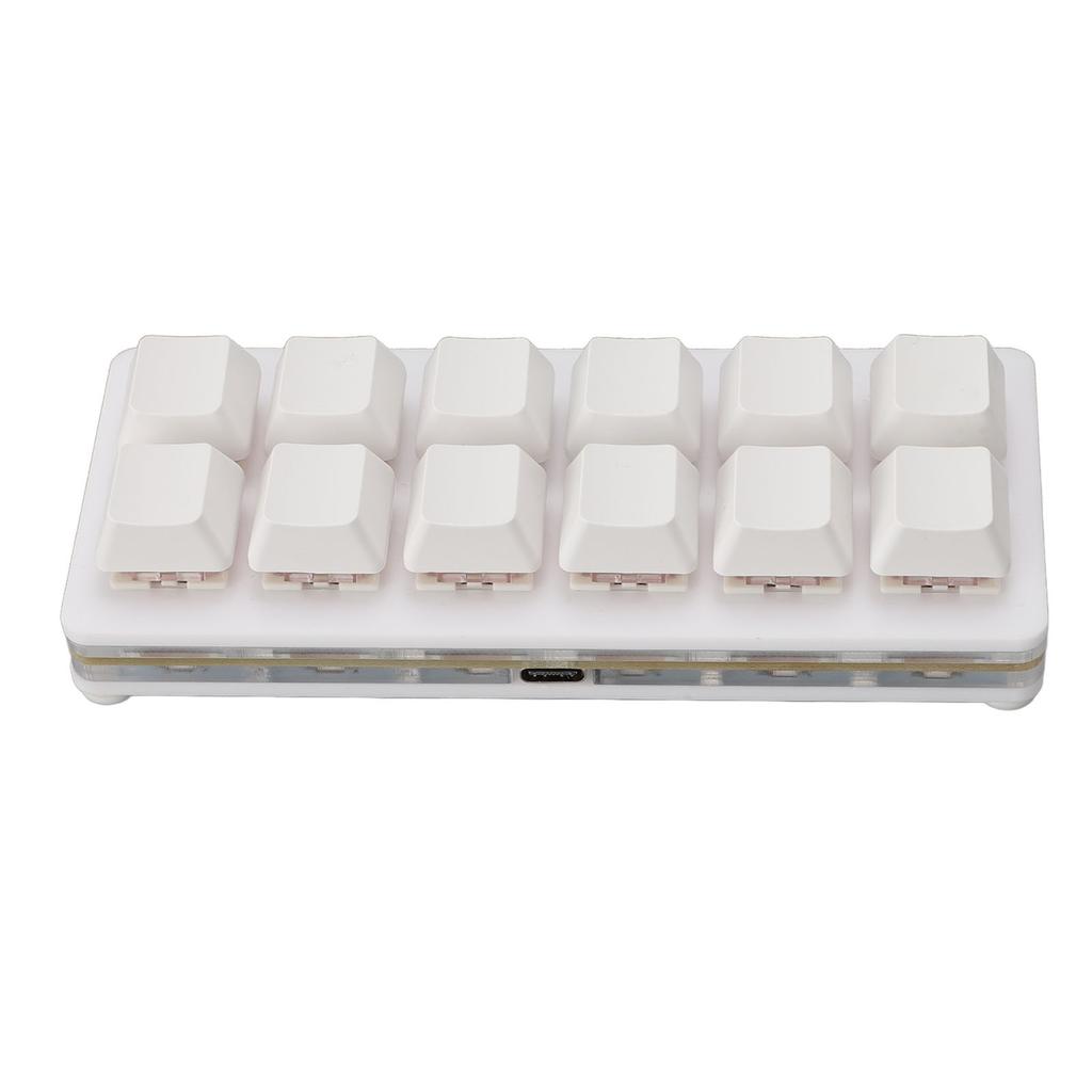 12 Key Gaming Keyboard USB Type C Wired Programmable RGB Multifunctional Small Mechanical Red   Gaming Keyboard for PC