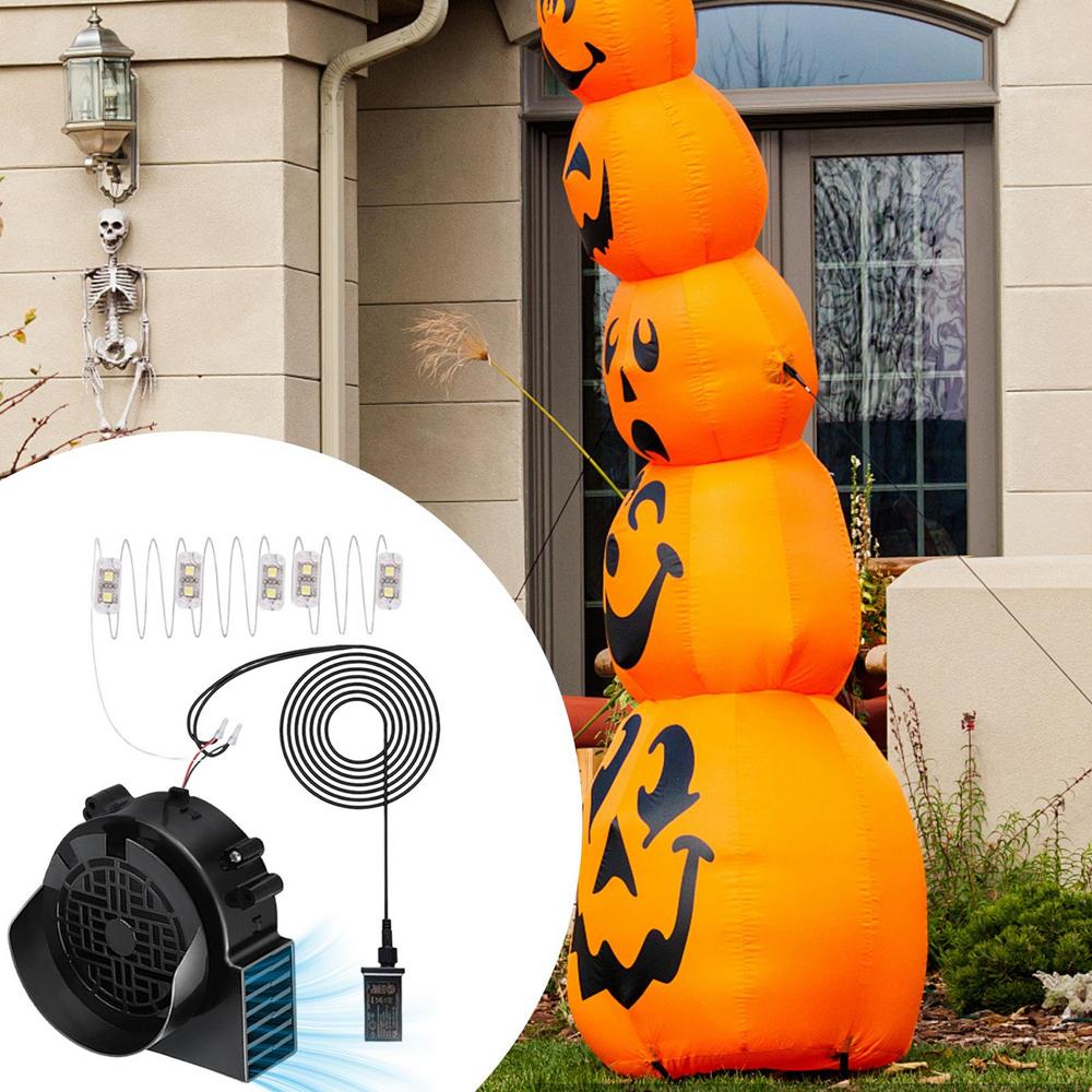 Blower For Inflatables Inflating Decorations Inflator 12V 1.5A Quiet Inflatables Blower With 5 LED Lights For Christmas Beach