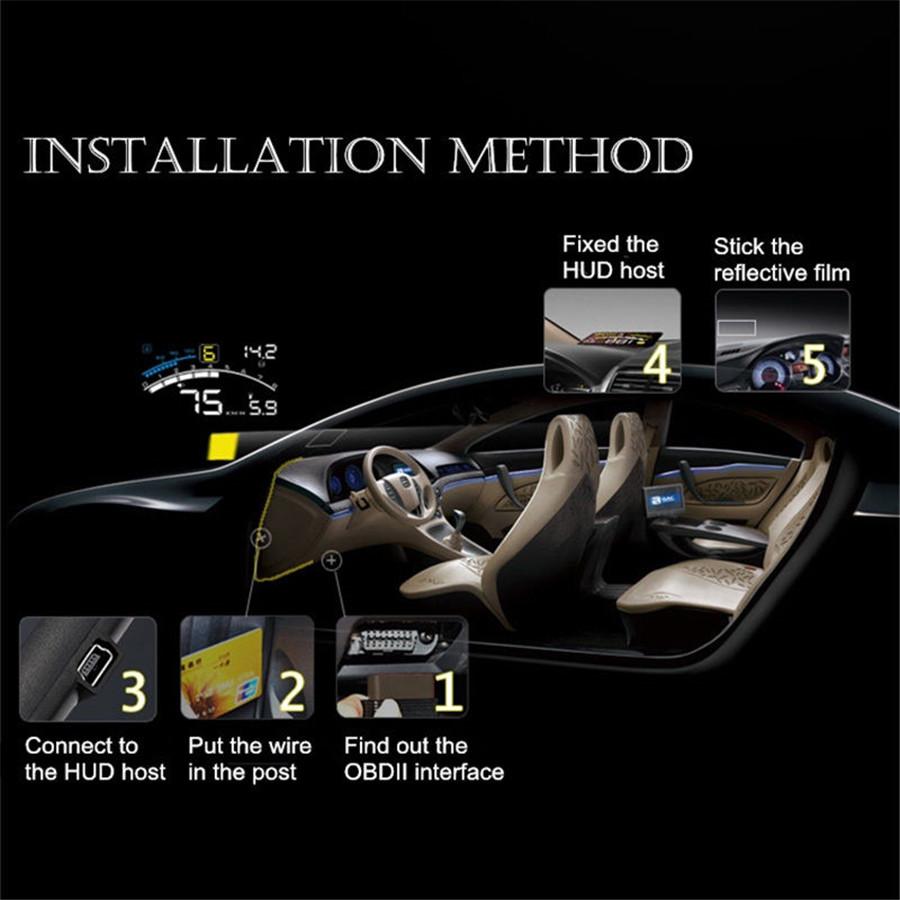 Car Head-up Display HUD Trip Computer Intelligent Digital Speed Fuel Consumption