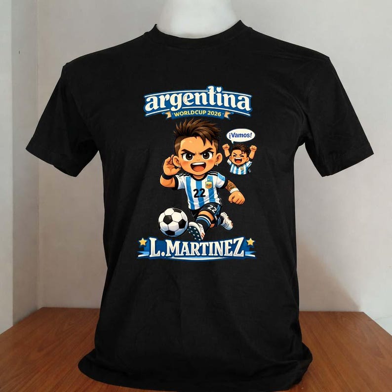 lautaro martinez argentina nation team cartoon shirt version 4XL