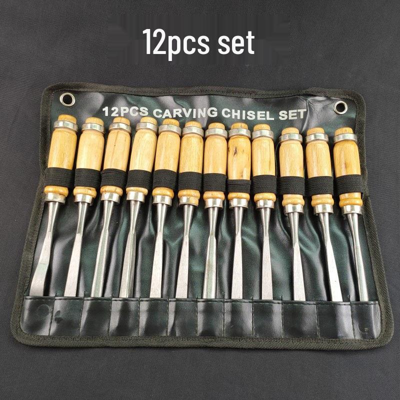 12-Piece Wood Carving Knife Set for Woodworking and Root Carving
