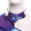 Womens Gothic Steampunk Shoulder Armor Fly Sleeve Adjustable Buckle Metallic Shiny Shrug Rave Wear
